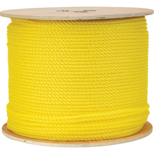 Corde jaune tress&eacute;e 1/4", Polypropyl&egrave;ne, 1300' GTA Hardware Inc