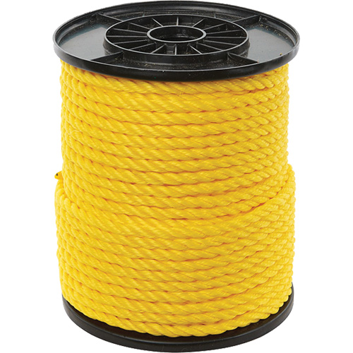3/8" Yellow Twisted 3-Strand Rope, Polypropylene, 250' GTA Hardware Inc