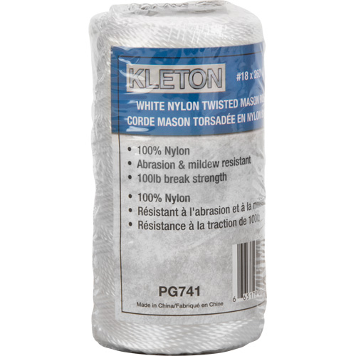 Corde Mason torsad&eacute;e no 18, Nylon, 260' GTA Hardware Inc