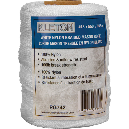 Corde Mason tress&eacute;e no 18, Nylon, 550' GTA Hardware Inc