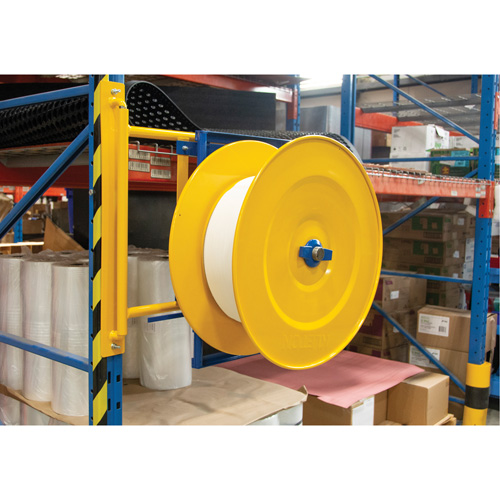 Strapping Dispenser, Polyester/Steel/Polypropylene Straps, 16"/8" Core Dia., 3"/8"/6" Roll Width GTA Hardware Inc