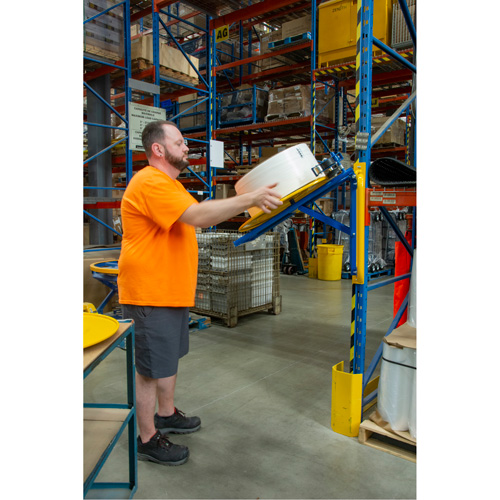 Strapping Dispenser, Polyester/Steel/Polypropylene Straps, 16"/8" Core Dia., 3"/8"/6" Roll Width GTA Hardware Inc