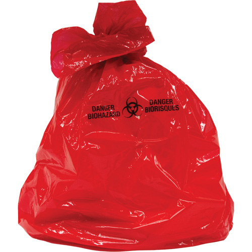 Waste Bags, Bio-Hazard, 50" L x 37" W, 2 mils GTA Hardware Inc