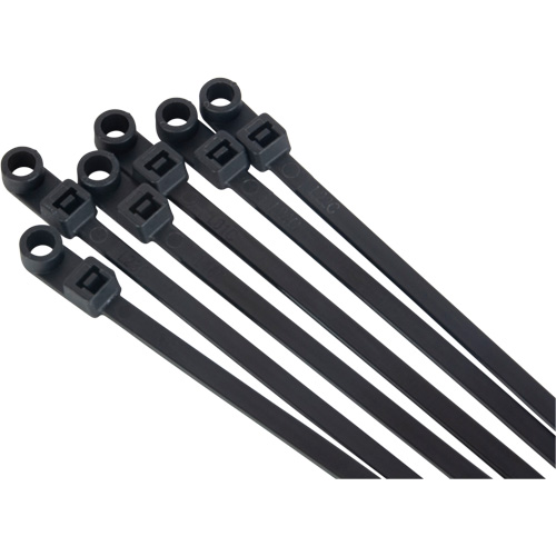 Screw-In Cable Tie, 8" Long, 50 lbs. Tensile Strength, Black GTA Hardware Inc