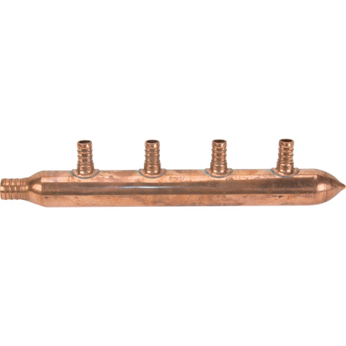 Four Branch Manifold, 3/4" Dia., Copper GTA Hardware Inc