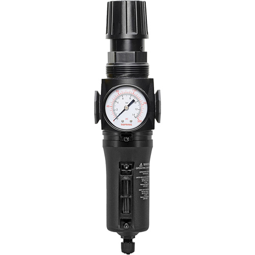 Filtre/r&eacute;gulateur drain manuel avec bol en m&eacute;tal Modulair 300, 1/4" NPT, 250 PSI, Capacit&eacute; de 5,1 oz liq. GTA Hardware Inc