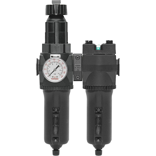 Manual Drain Filter, Regulator & Coalescing Filter with Metal Bowl Modulair 400, 1/4" NPT, 200 psi, 9.1 fl. oz. Capacity GTA Hardware Inc