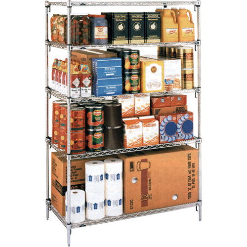 &eacute;tag&egrave;res super ajustables Super Erecta, Ensemble de Ajout, 5 Tablettes, 36" la x 86-5/8" h x 24" p GTA Hardware Inc