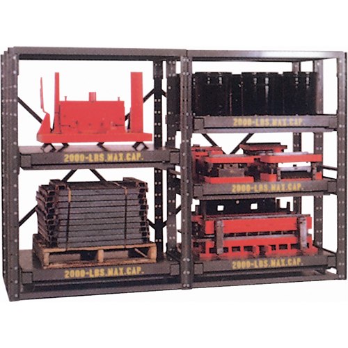 E-Z Glide Shelving, Steel, Roll Out, 2000 lbs. Capacity, 48" W x 72.5" H x 36" D GTA Hardware Inc