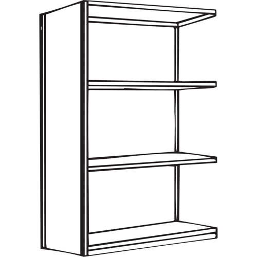 Interlok Shelving Unit, Steel, Boltless, 550 lbs. Capacity, 48" W x 88" H x 12" D GTA Hardware Inc
