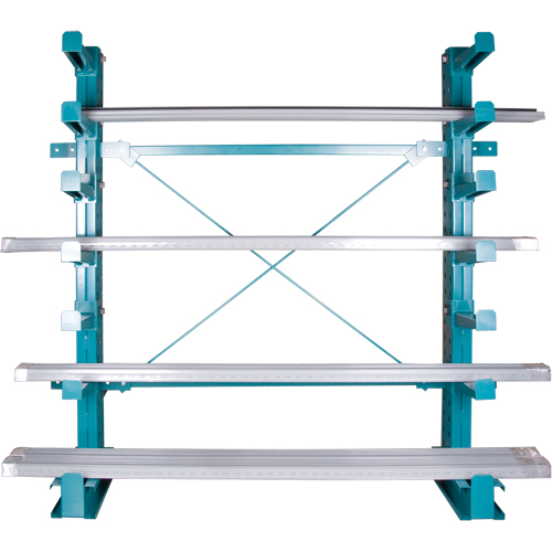 Cantilever Bar-Stock Racking - Light-Duty, Single Sided, 12" Arm, 75" H GTA Hardware Inc