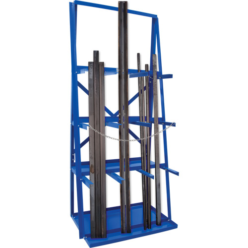 Bar Storage Rack, Vertical, 3 Levels, 36" W x 24" D x 84" H, 3000 lbs. Cap. GTA Hardware Inc