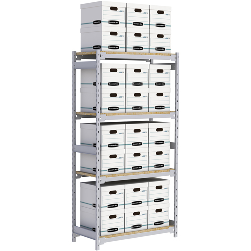 &eacute;tag&egrave;re-classeur de grande largeur, Acier, 4 Tablettes, 42" la x 18" p x 84" h GTA Hardware Inc