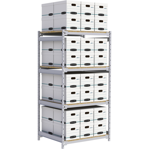 &eacute;tag&egrave;re-classeur de grande largeur, Acier, 4 Tablettes, 42" la x 32" p x 84" h GTA Hardware Inc