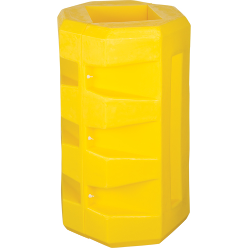 Column Protectors, 8-1/4" x 8-1/4" Inside Opening, 23-1/2" L x 23-1/2" W x 39-1/2" H, Yellow GTA Hardware Inc