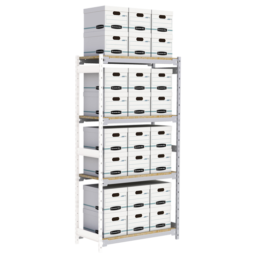 &eacute;tag&egrave;re-classeur de grande largeur, Acier, 4 Tablettes, 42" la x 18" p x 84" h, Ensemble Ajout GTA Hardware Inc
