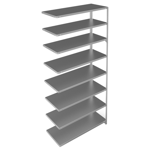 &eacute;l&eacute;ment de rayonnage, Acier galvanis&eacute;, Montant &agrave; fente, Capacit&eacute; 275 lb, 48" la x 96" h x 18" p GTA Hardware Inc