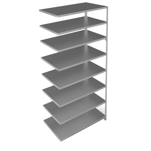 &eacute;l&eacute;ment de rayonnage, Acier galvanis&eacute;, Montant &agrave; fente, Capacit&eacute; 275 lb, 48" la x 96" h x 24" p GTA Hardware Inc