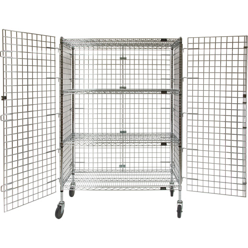 Chariot de s&eacute;curit&eacute;, Chrom&eacute;, 48" x 69" x 24", Capacit&eacute; 500 lb GTA Hardware Inc
