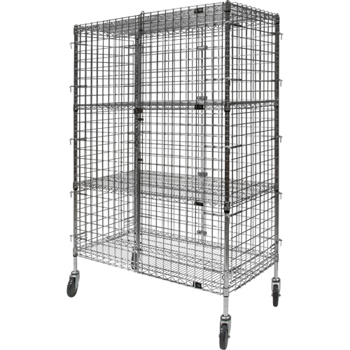 Chariot de s&eacute;curit&eacute;, Chrom&eacute;, 48" x 69" x 24", Capacit&eacute; 500 lb GTA Hardware Inc