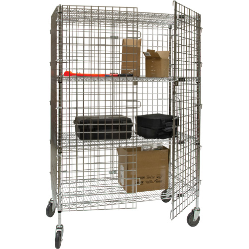 Chariot de s&eacute;curit&eacute;, Chrom&eacute;, 60" x 69" x 24", Capacit&eacute; 500 lb GTA Hardware Inc