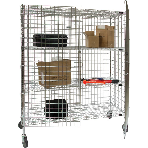 Chariot de s&eacute;curit&eacute;, Chrom&eacute;, 60" x 69" x 24", Capacit&eacute; 500 lb GTA Hardware Inc