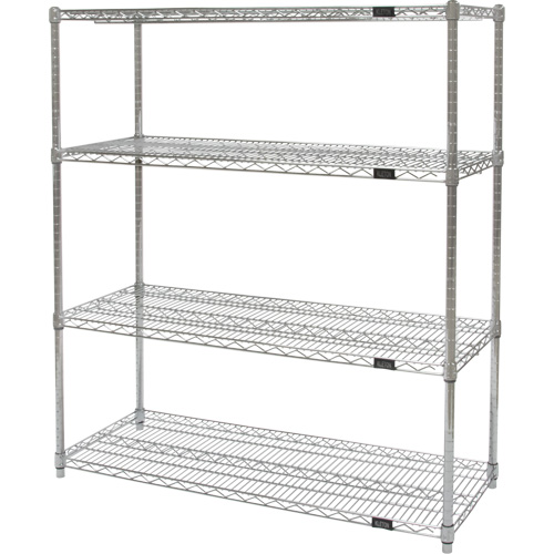 &eacute;tag&egrave;res robustes en treillis chromat&eacute;, Tiers 4, 72" la x 54" h x 18" p GTA Hardware Inc