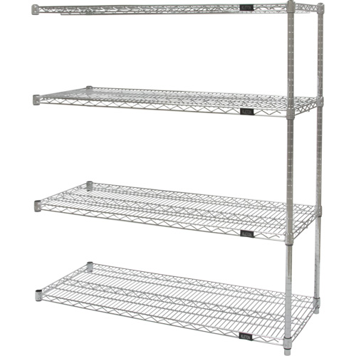 &eacute;tag&egrave;res robustes en treillis chromat&eacute;, Ensemble Ajout, Tiers 4, 30" la x 54" h x 18" p GTA Hardware Inc