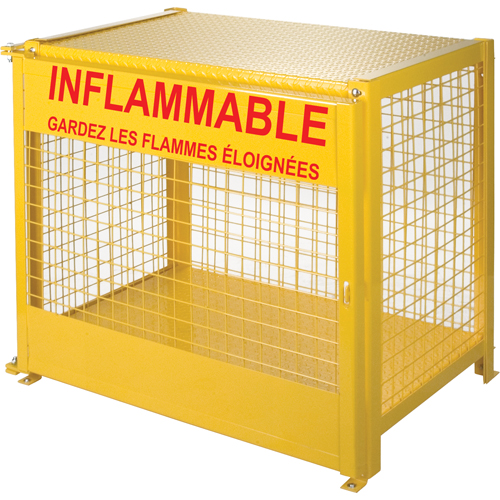 Armoires pour cylindres &agrave; gaz, nbre de bouteilles: 6, 44" , 30" , 37" , Jaune GTA Hardware Inc