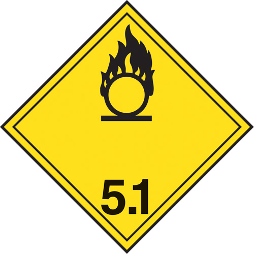 TDG Shipping Labels, Class 5.1, Oxidizing Substances, Paper GTA Hardware Inc