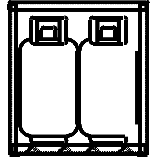 Armoires en aluminium pour bouteilles GPL, nbre de bouteilles: 4, 30" , 32" , 33-1/2" , Argent GTA Hardware Inc