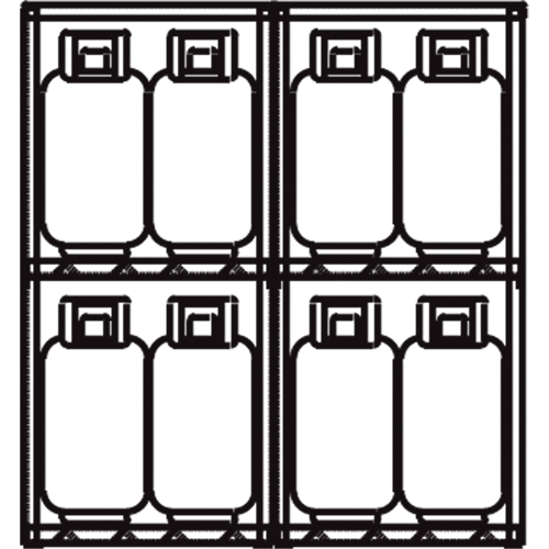 Armoires en aluminium pour bouteilles GPL, nbre de bouteilles: 16, 60" , 32" , 65" , Argent GTA Hardware Inc