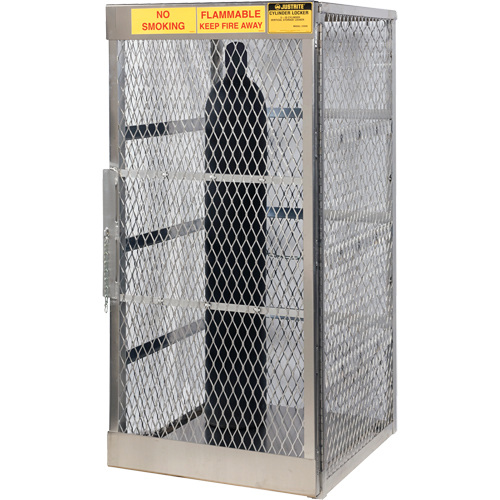 Armoires en aluminium pour bouteilles GPL, nbre de bouteilles: 10, 30" , 32" , 65" , Argent GTA Hardware Inc