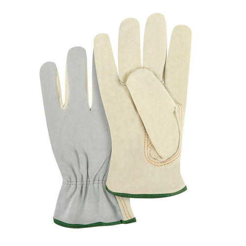 Gants de conducteur &agrave; dos fendu, Moyen, Paume en Cuir fleur de vache GTA Hardware Inc