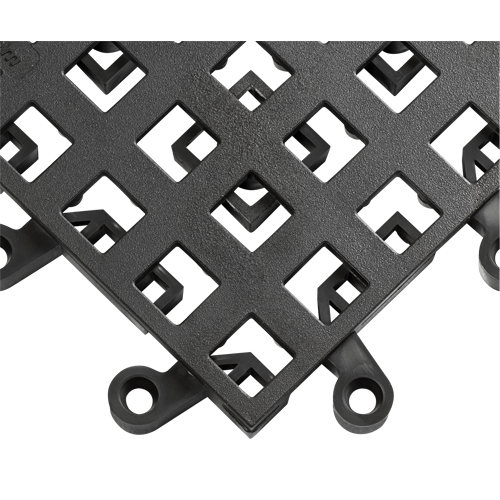 Carrelage no 560 ErgoDeck , PVC, 1-1/2' la c, 1-1/2' lo, 7/8" &eacute;paisseur, Noir GTA Hardware Inc