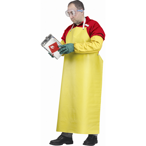 Flame Resistant Aprons, Neoprene/Polyester, 48" L x 35" W, Yellow GTA Hardware Inc