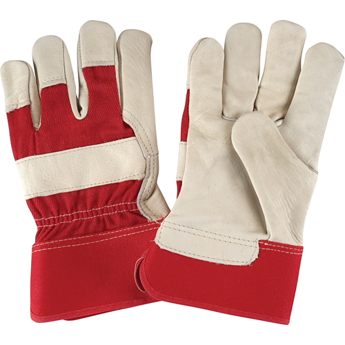 Premium Dry-Palm Fitters Gloves, Large, Grain Cowhide Palm, Cotton Inner Lining GTA Hardware Inc