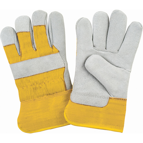Gants d'ajusteur doubl&eacute;s pour l'hiver de premi&egrave;re qualit&eacute;, Moyen, Paume en Cuir de vache refendu, Doublure en Molleton de mousse GTA Hardware Inc