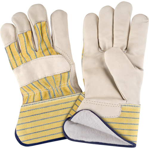 Abrasion-Resistant Winter-Lined Fitters Gloves, X-Large, Grain Cowhide Palm, Cotton Fleece Inner Lining GTA Hardware Inc