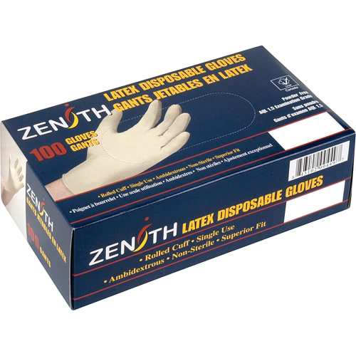 Gants d'examen de premi&egrave;re qualit&eacute; pour peau sensible, Petit, Latex, 4 mils, Sans poudre, Naturel GTA Hardware Inc