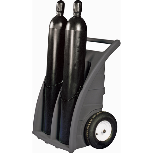 Dual-Cylinder Dollies, Rubber Wheels, 23" W x 12"L Base, 500 lbs. GTA Hardware Inc