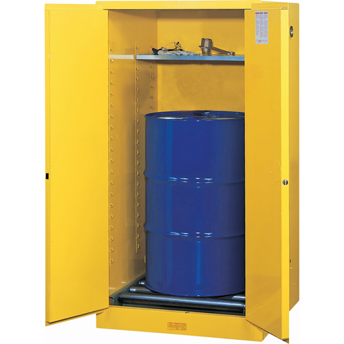 Armoires Sure-Grip EX pour entreposage de barils &agrave; la verticale, Capacit&eacute; de 55 gal. US, Jaune GTA Hardware Inc