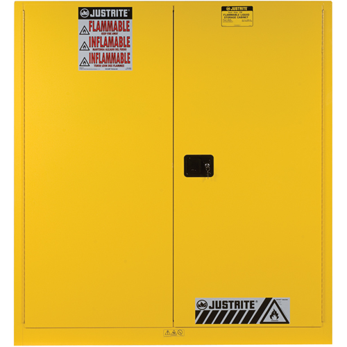 Armoires Sure-Grip EX pour entreposage de barils &agrave; la verticale, Capacit&eacute; de 60 gal. US, 2 barils, Jaune GTA Hardware Inc