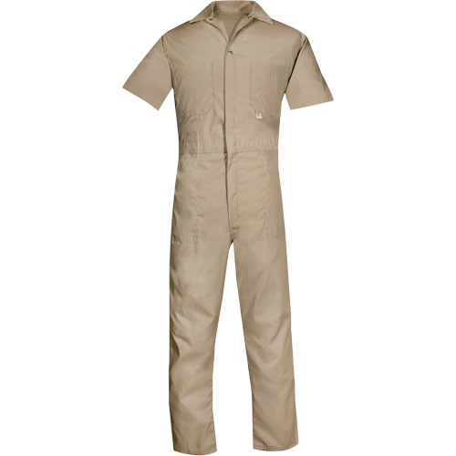 Short Sleeved Coveralls, Men's, Tan, Size Small GTA Hardware Inc