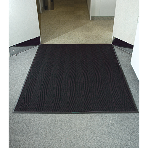 Waterhog&reg; Eco Elite Matting, Wiper/Scraper, 6' x 6' x 3/8", Black Smoke GTA Hardware Inc