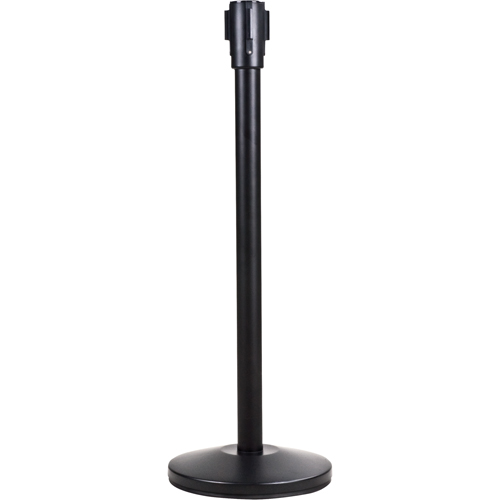 Poteau r&eacute;cepteur pour barri&egrave;res sur pieds pour le contr&ocirc;le des foules, Hauteur de 35", Noir GTA Hardware Inc