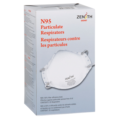 Particulate Respirators, N95, NIOSH Certified, Medium/Large GTA Hardware Inc