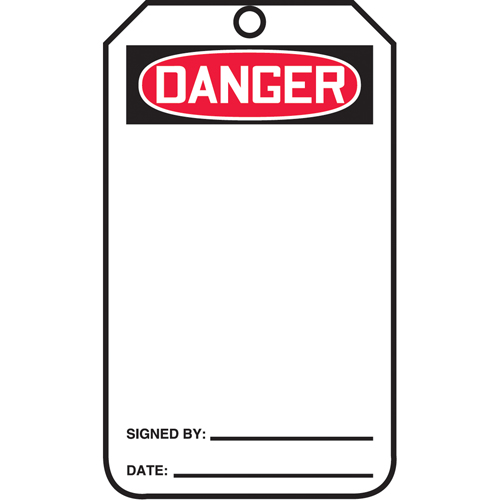 Safety Tags, Plastic, 3-3/8" W x 5-7/8" H, English GTA Hardware Inc