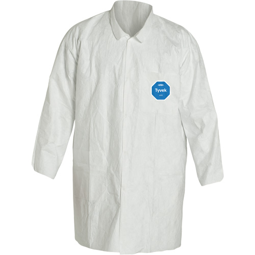 Lab Coat, Tyvek&reg; 400, White, Small GTA Hardware Inc