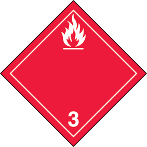 TDG Shipping Labels, Class 3, Flammable Liquids, Paper GTA Hardware Inc